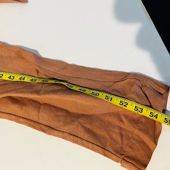 Express Dusty Pink Linen Blend Half Button Jumpsuit Size XS NWT - Picture 9 of 9